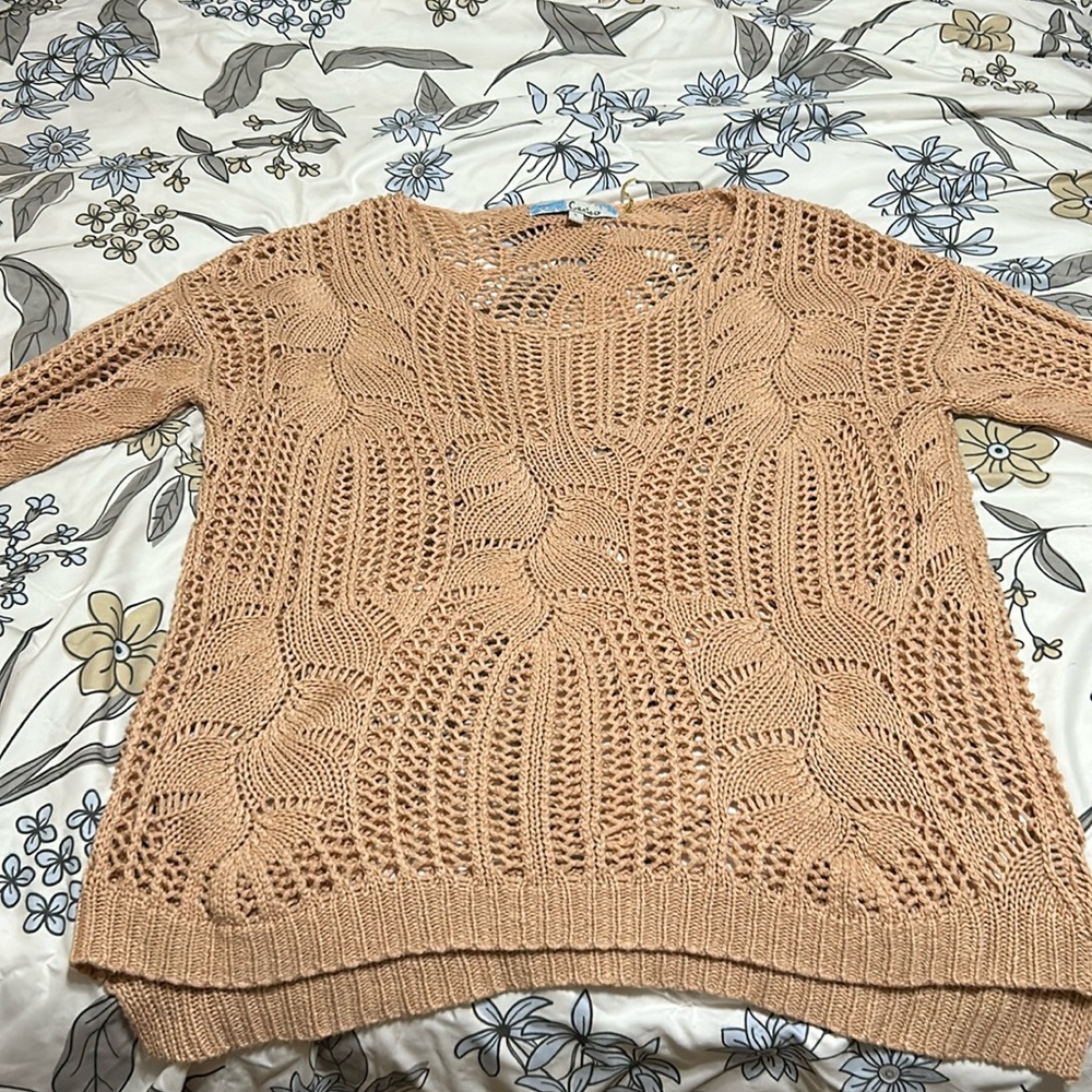 Open weave sweater